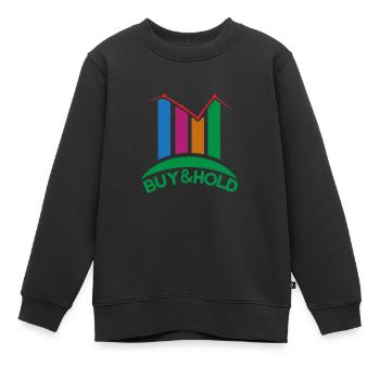 Investment Strategy Buy And Hold - Kinder Premium Organic Sweatshirt - Schwarz - Vorne - AI Model Kid Female (0cm)