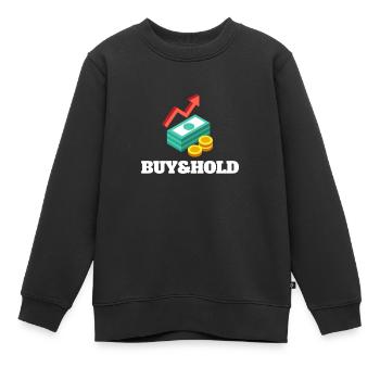 Investment Strategy Buy And Hold - Kinder Premium Organic Sweatshirt - Schwarz - Vorne - AI Model Kid Female (0cm)