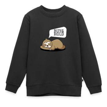 Investment Strategy Buy And Hold - Kinder Premium Organic Sweatshirt - Schwarz - Vorne - AI Model Kid Female (0cm)