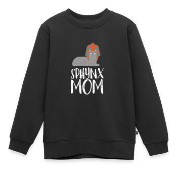 Sphynx Maman Chat Sans Poils Propriétaire de Chat - Sweat Premium enfant bio - noir - Devant - AI Model Kid Female (0cm)