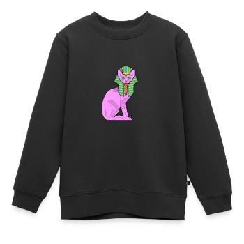 Sphynx Maman Chat Sans Poils Propriétaire de Chat - Sweat Premium enfant bio - noir - Devant - AI Model Kid Female (0cm)