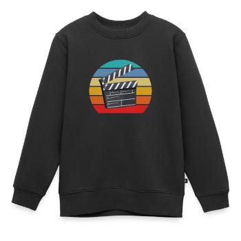 Vintage Film Clapper Director Musical Actor - Kinder Premium Organic Sweatshirt - Schwarz - Vorne - AI Model Kid Female (0cm)