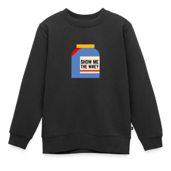 Afficher la poudre de protéine de lactosérum - Sweat Premium enfant bio - noir - Devant - AI Model Kid Female (0cm)