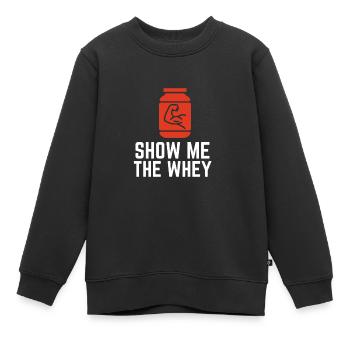 Afficher la poudre de protéine de lactosérum - Sweat Premium enfant bio - noir - Devant - AI Model Kid Female (0cm)