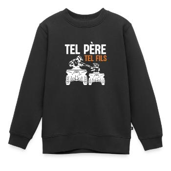 Tel Père Tel Fils Quad Antenne Cubique Moto - Kinder Premium Organic Sweatshirt - Schwarz - Vorne - AI Model Kid Female (0cm)