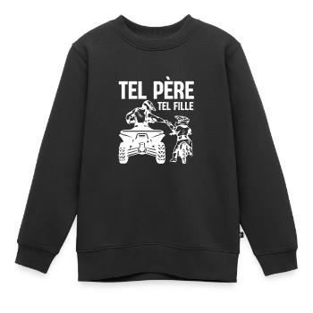 Tel Père Tel Fils Quad Antenne Cubique Moto - Kinder Premium Organic Sweatshirt - Schwarz - Vorne - AI Model Kid Female (0cm)