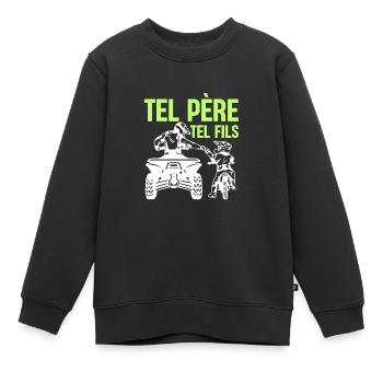Tel Père Tel Fils Quad Antenne Cubique Moto - Kinder Premium Organic Sweatshirt - Schwarz - Vorne - AI Model Kid Female (0cm)