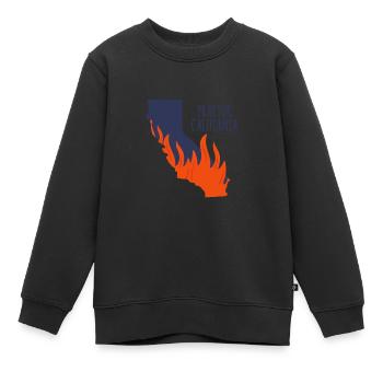 California This Place - Kinder Premium Organic Sweatshirt - Schwarz - Vorne - AI Model Kid Female (0cm)
