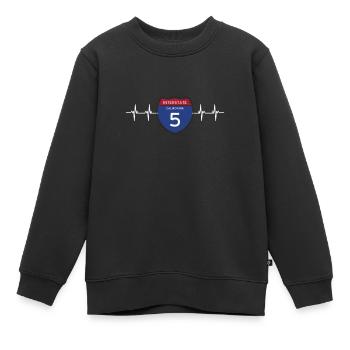 California This Place - Kinder Premium Organic Sweatshirt - Schwarz - Vorne - AI Model Kid Female (0cm)