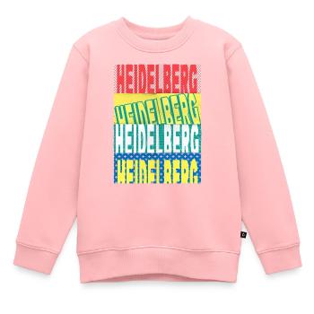 Heidelberg Deutschland Stadt Schrift Skyline - Kinder Premium Organic Sweatshirt - Rosa - Vorne - AI Model Kid Female (0cm)