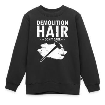 Démolition et rénovation de maisons - Sweat Premium enfant bio - noir - Devant - AI Model Kid Female (0cm)