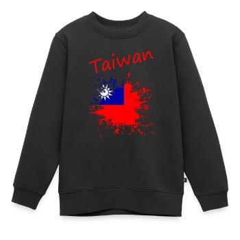 Taiwan - Kinder Premium Organic Sweatshirt - Schwarz - Vorne - AI Model Kid Female (0cm)