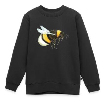 bourdon - Sweat Premium enfant bio - noir - Devant - AI Model Kid Female (0cm)