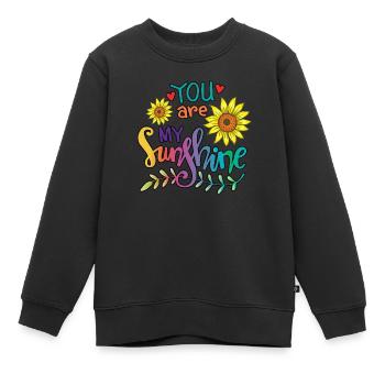 Du bist mein Sonnenschein - Kinder Premium Organic Sweatshirt - Schwarz - Vorne - AI Model Kid Female (0cm)