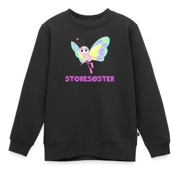 Big Sister Butterfly Frère Sister Gift Best - Sweat Premium enfant bio - noir - Devant - AI Model Kid Female (0cm)