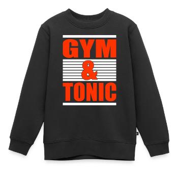 GYM & TONIC - Sweat Premium enfant bio - noir - Devant - AI Model Kid Female (0cm)
