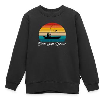 Eleven Mile Reservoir Fishing Spot - Kids Premium Organic Sweatshirt - black - Front - AI Model Kid Female (0cm)