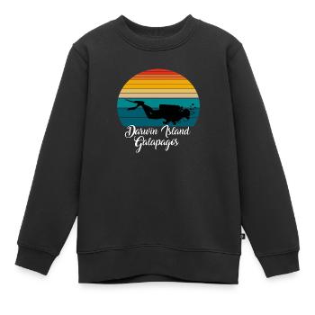 Darwin Island Galapagos Plongée - Sweat Premium enfant bio - noir - Devant - AI Model Kid Female (0cm)