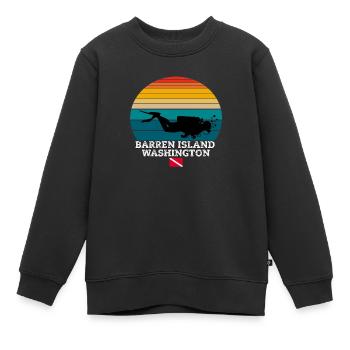 Barren Island US Island Scuba Diving - Kinder Premium Organic Sweatshirt - Schwarz - Vorne - AI Model Kid Female (0cm)