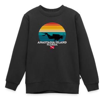 Anastasia Island US Island Diving - Kids Premium Organic Sweatshirt - black - Front - AI Model Kid Female (0cm)
