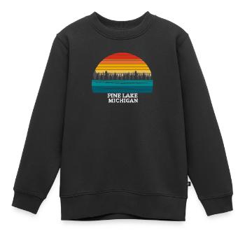 Pine Lake Michigan - Kinder Premium Organic Sweatshirt - Schwarz - Vorne - AI Model Kid Female (0cm)