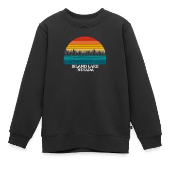Island Lake Nevada - Kinder Premium Organic Sweatshirt - Schwarz - Vorne - AI Model Kid Female (0cm)