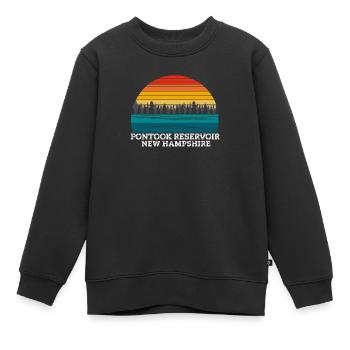 Pontook Reservoir New Hampshire - Sweat Premium enfant bio - noir - Devant - AI Model Kid Female (0cm)