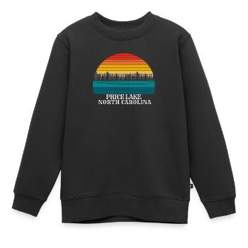Price Lake Caroline du Nord - Sweat Premium enfant bio - noir - Devant - AI Model Kid Female (0cm)