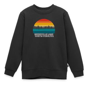 Reidsville Lake Caroline du Nord - Sweat Premium enfant bio - noir - Devant - AI Model Kid Female (0cm)