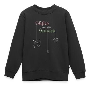 HALLOWEEN KONTRAST - Kinder Premium Organic Sweatshirt - Schwarz - Vorne - AI Model Kid Female (0cm)