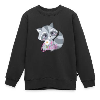 Cutie - Sweat Premium enfant bio - noir - Devant - AI Model Kid Female (0cm)