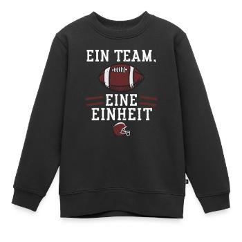 Ein Team, eine Einheit - Football - Kinder Premium Organic Sweatshirt - Schwarz - Vorne - AI Model Kid Female (0cm)