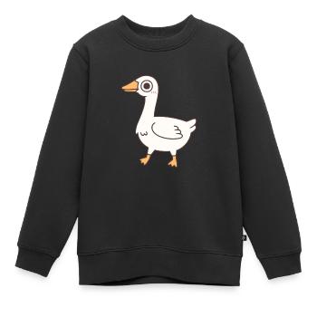 Oie mignonne et idiote - Sweat Premium enfant bio - noir - Devant - AI Model Kid Female (0cm)