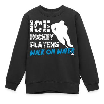 Ice Hockey Players Walk on Water - Kids Premium Organic Sweatshirt - black - Front - AI Model Kid Female (0cm)