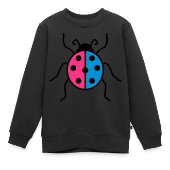 bunt marienkaefer klein suess niedlich kaefer rot - Kinder Premium Organic Sweatshirt - Schwarz - Vorne - AI Model Kid Female (0cm)
