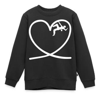 I love climbing - Sweat Premium enfant bio - noir - Devant - AI Model Kid Female (0cm)