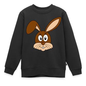 Lapin Lapin lapin Lapin Lapins Lapin Dents Lapin Lapins - Sweat Premium enfant bio - noir - Devant - AI Model Kid Female (0cm)