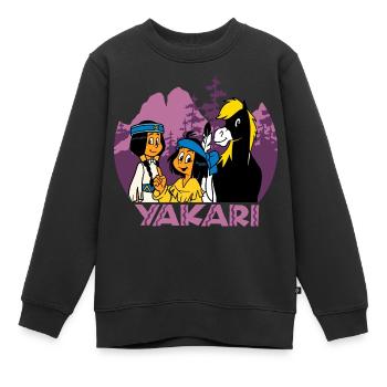 Yakaris besten Freunde - Kinder Premium Organic Sweatshirt - Schwarz - Vorne - AI Model Kid Female (0cm)