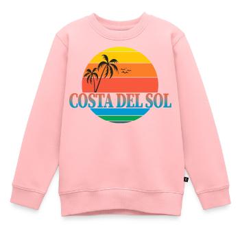 Costa del Sol - Sweat Premium enfant bio - rose - Devant - AI Model Kid Female (0cm)