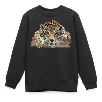 Jaguar - Kinder Premium Organic Sweatshirt - Schwarz - Vorne - AI Model Kid Female (0cm)