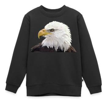 Pygargue à tête blanche - Sweat Premium enfant bio - noir - Devant - AI Model Kid Female (0cm)