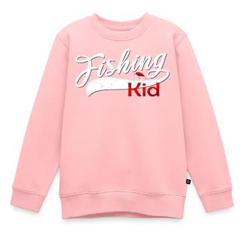 Fishing Kid - Kids Premium Organic Sweatshirt - rose - Front - AI Model Kid Female (0cm)
