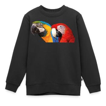 Aras - Sweat Premium enfant bio - noir - Devant - AI Model Kid Female (0cm)