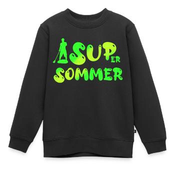 super sommer SUP - Kinder Premium Organic Sweatshirt - Schwarz - Vorne - AI Model Kid Female (0cm)