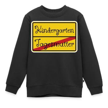 Tagesmutter Kindergarten Ortsschild Abschied - Kinder Premium Organic Sweatshirt - Schwarz - Vorne - AI Model Kid Female (0cm)
