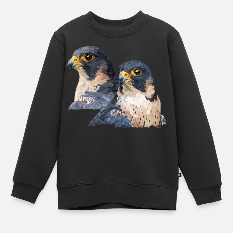 Le faucon pèlerin - Sweat Premium enfant bio - noir
