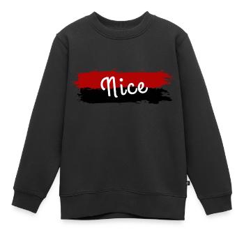 Nizza Rugby Club Farben Geschenk für Nizza - Kinder Premium Organic Sweatshirt - Schwarz - Vorne - AI Model Kid Female (0cm)