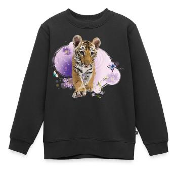 tigre du Bengale - Sweat Premium enfant bio - noir - Devant - AI Model Kid Female (0cm)
