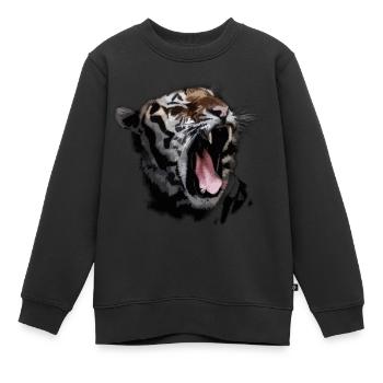 Tigre, un animal sauvage - Sweat Premium enfant bio - noir - Devant - AI Model Kid Female (0cm)