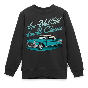 Oldtimer-Grafik - Kinder Premium Organic Sweatshirt - Schwarz - Vorne - AI Model Kid Female (0cm)